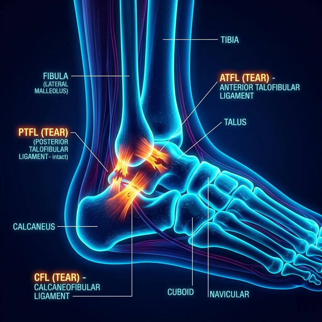Clinical anatomy of ankle sprain