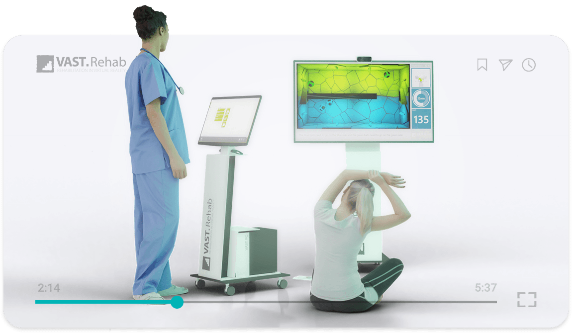 VAST Rehab virtual reality balance and proprioception system used at Recovery TLV
